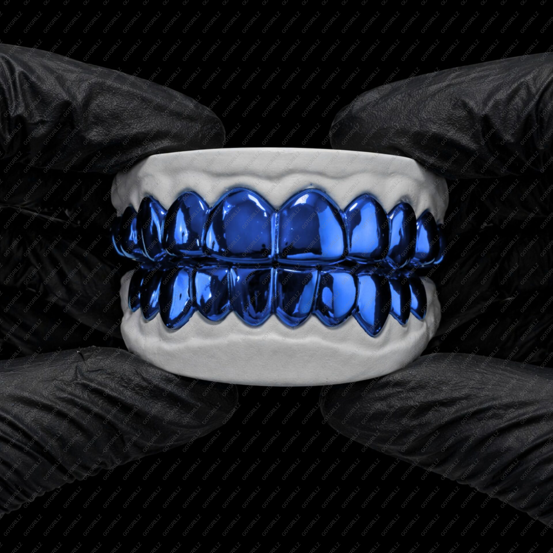 Blue Polished Solid Classic Grillz
