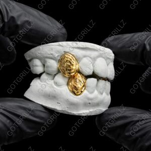 Yellow Gold Rose Cut Solid K9 Grillz - GotGrillz