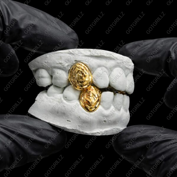 Yellow Gold Rose Cut Solid K9 Grillz - Buy at GotGrillz