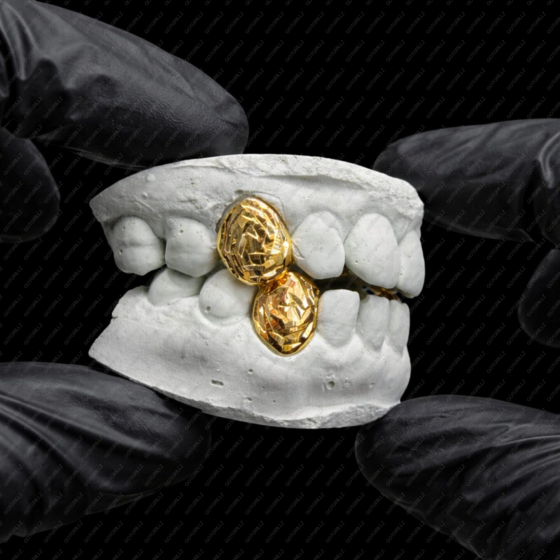 Yellow Gold Rose Cut Solid K9 Grillz
