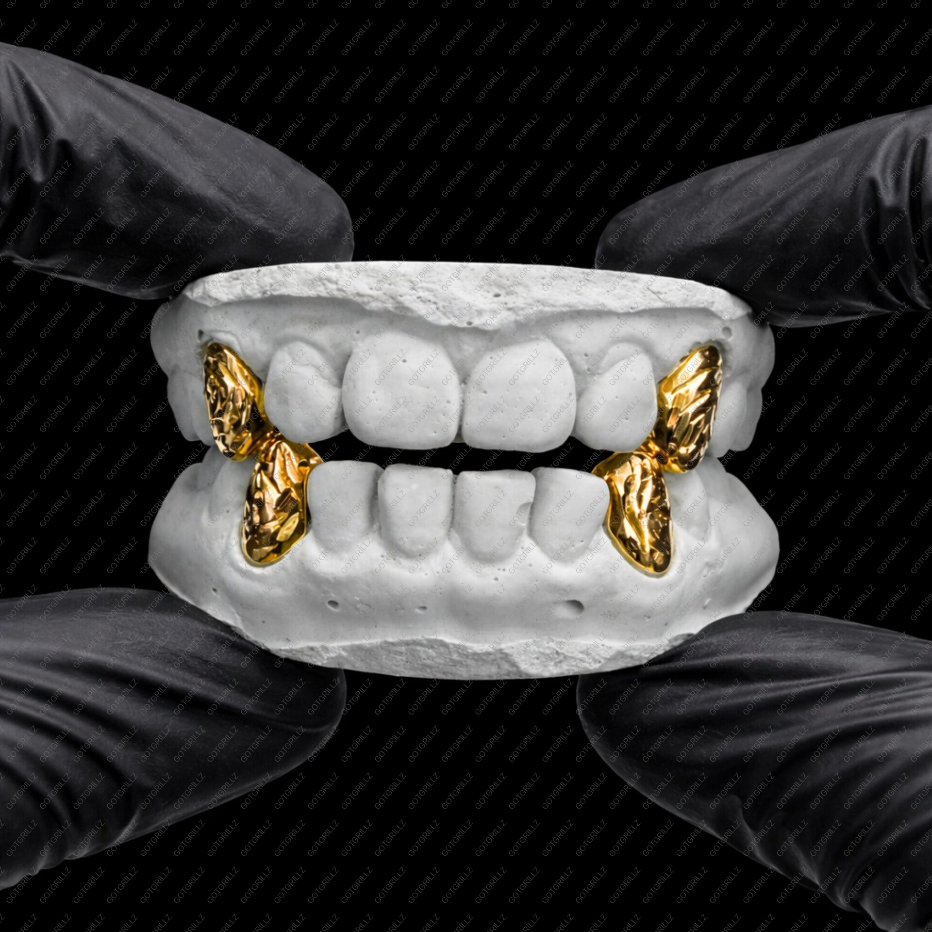 Yellow Gold Rose Cut Solid K9 Grillz