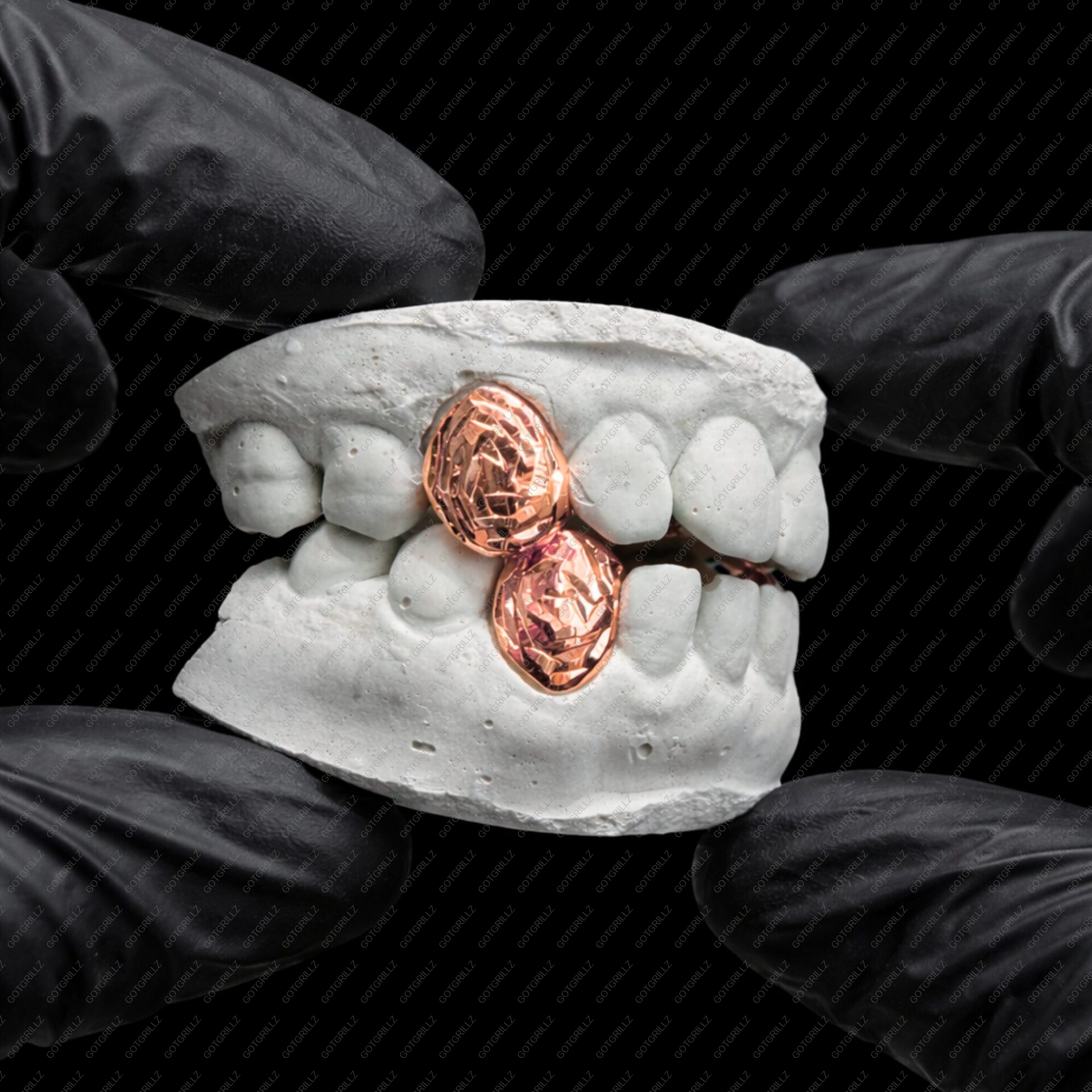 Yellow Gold Rose Cut Solid K9 Grillz