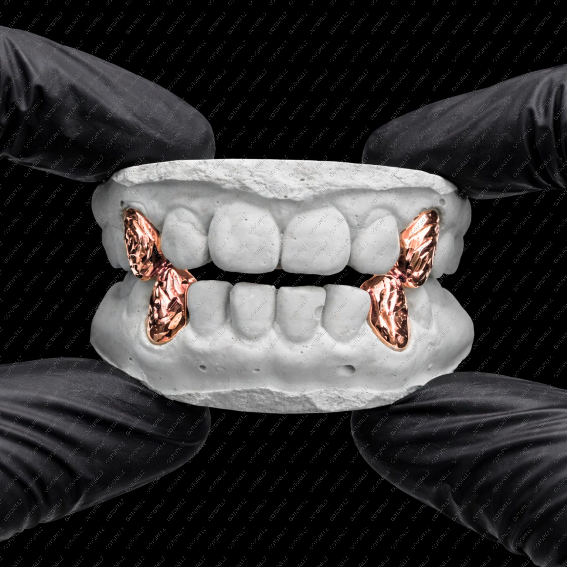 Yellow Gold Rose Cut Solid K9 Grillz