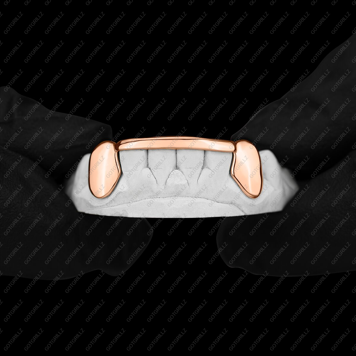 Gold Solid K9 Smooth Bottom Bar Grillz