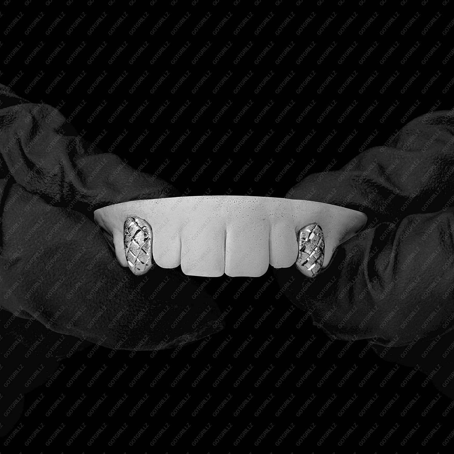 Gold Diamond Dust Cut K9 Grillz