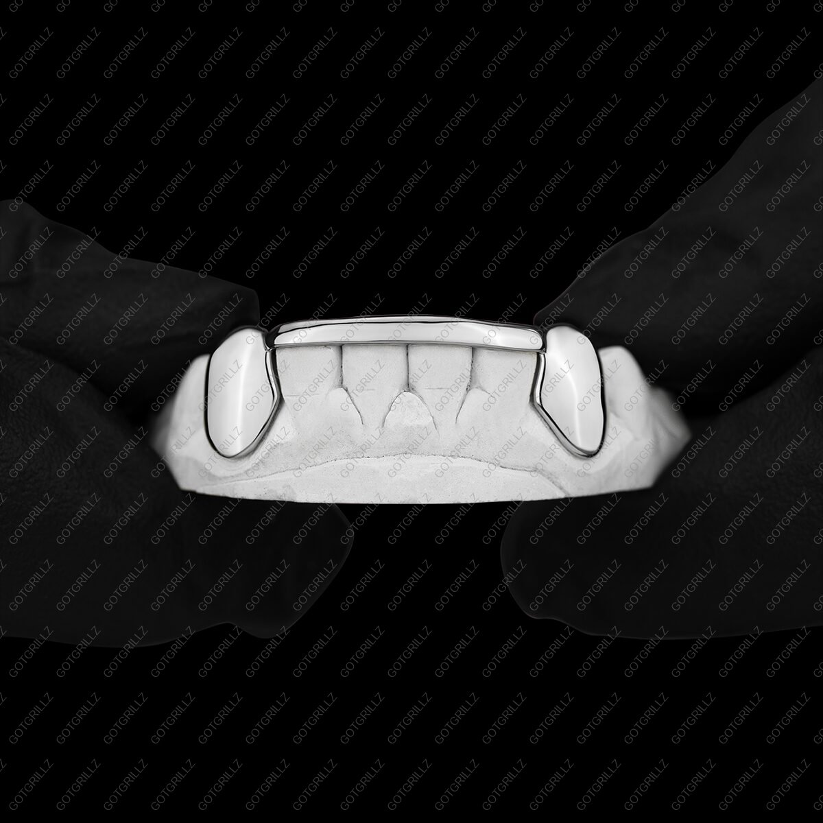 Gold Solid K9 Smooth Bottom Bar Grillz