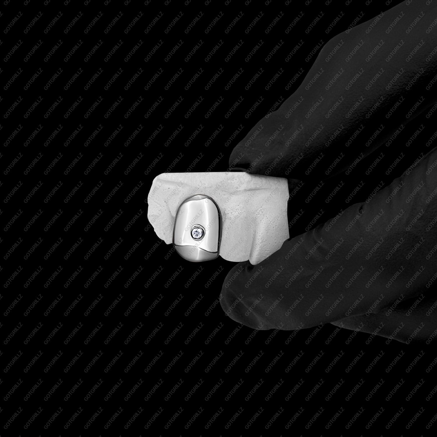 Gold Solitaire Diamond Cap Grillz