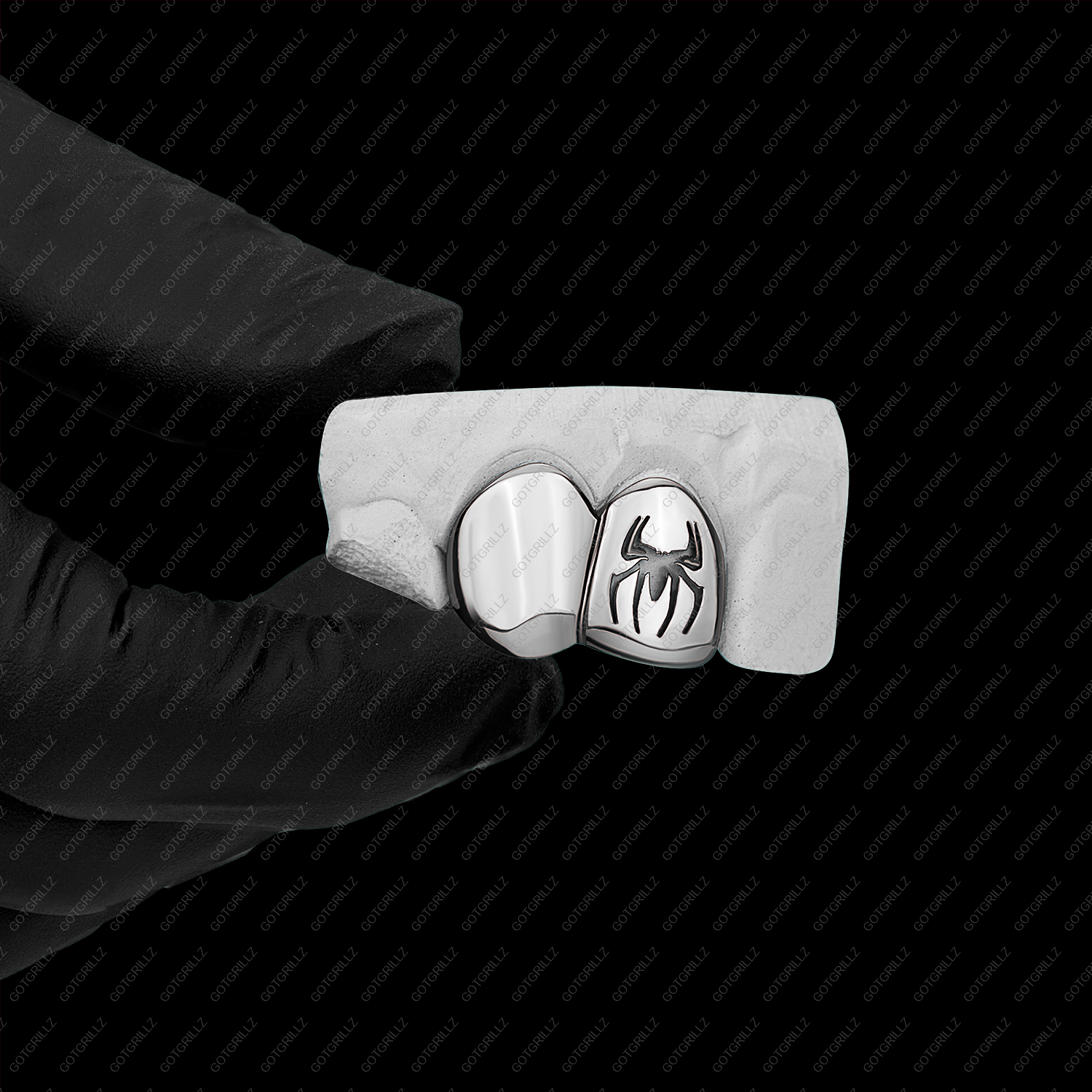 Gold Spider Cutout Double Cap Grillz
