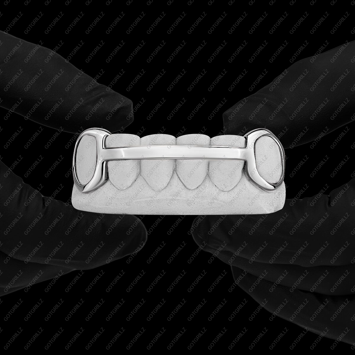 Gold Open Face K9 and Smooth Middle Bar Grillz