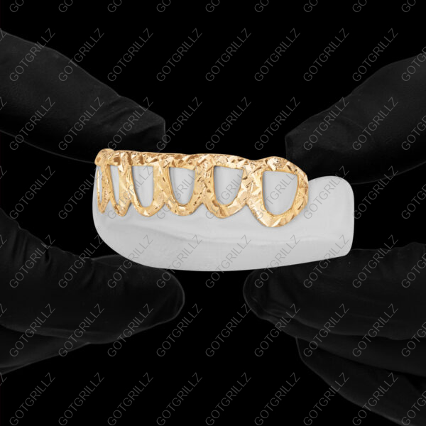 DIAMOND FINALサンダル25cm Gold Diamond Dust Cut Open Face Grillz - GotGrillz