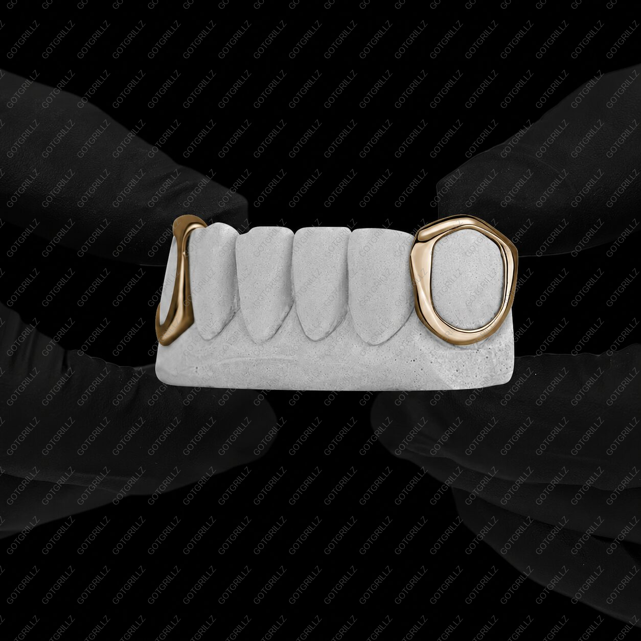 Yellow Gold Open Face K9 Grillz