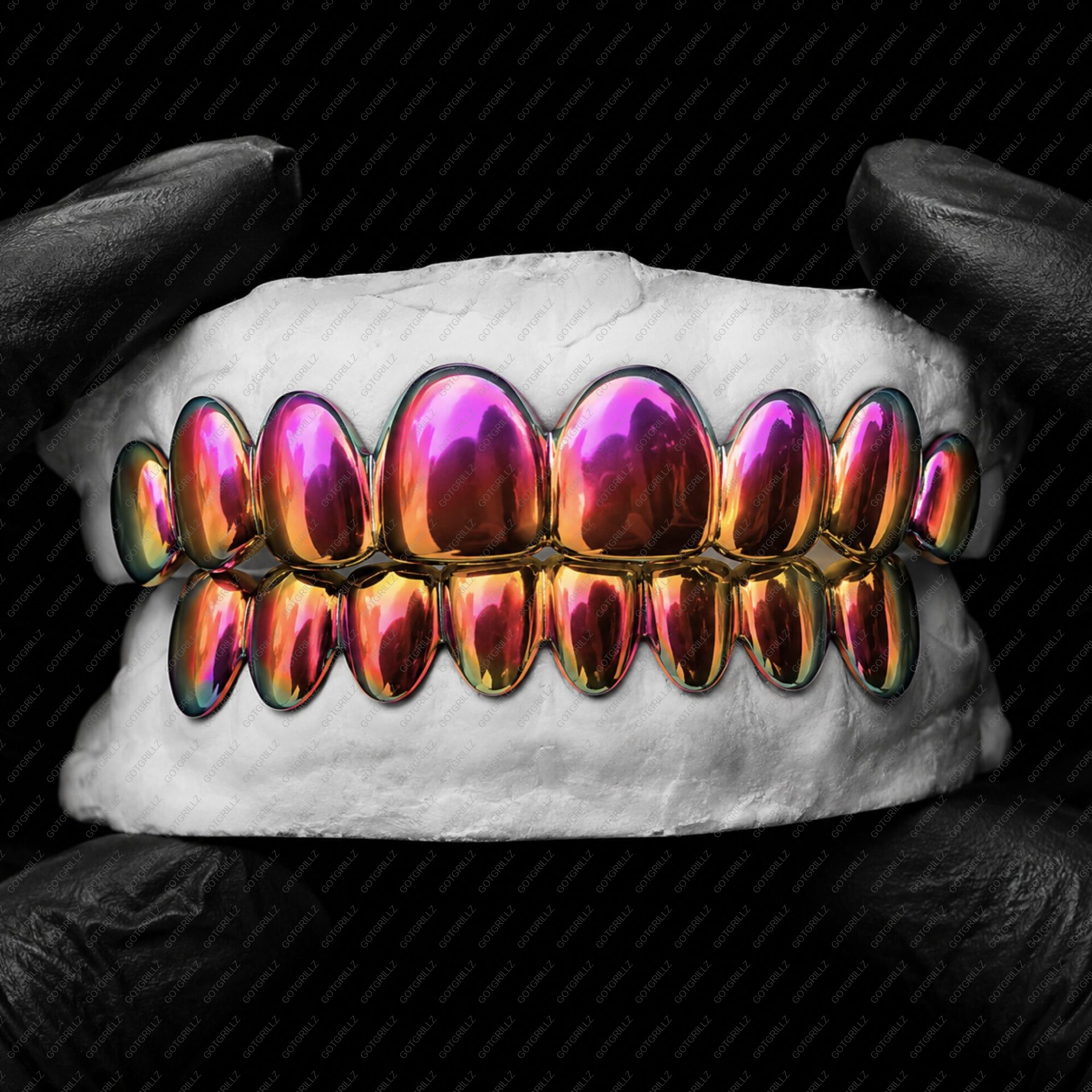 Sunset Pink Color Coated Polished Grillz