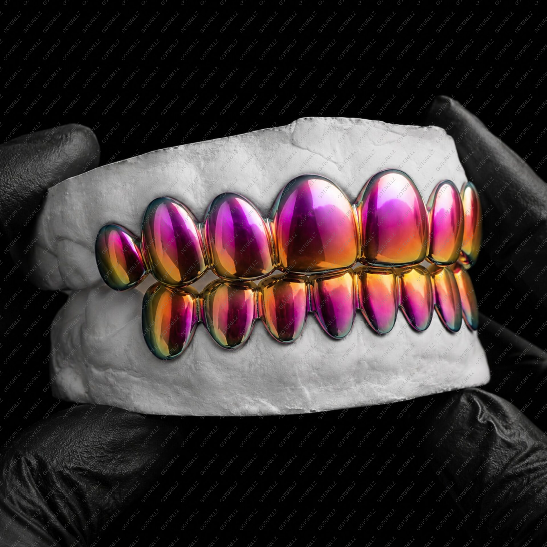 Sunset Pink Color Coated Polished Grillz